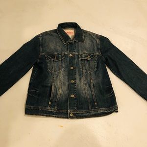 GUESS Men’s Dark Wash Denim Jean Jacket XXL EUC